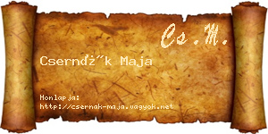 Csernák Maja névjegykártya